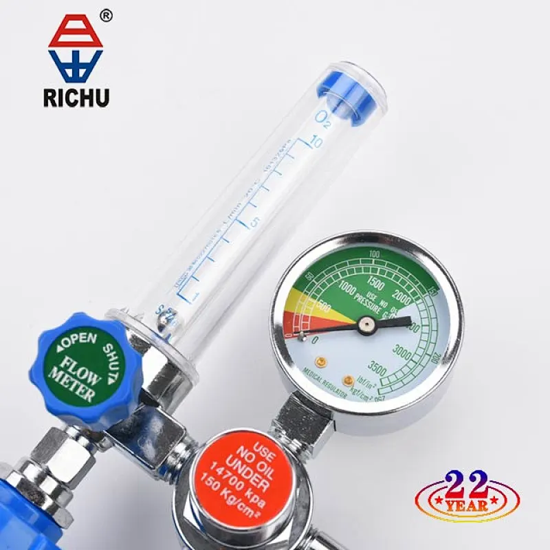 Buoy Type Inhalator Pressure Gauge Pressure Reducing Valve Oxygen Regulator