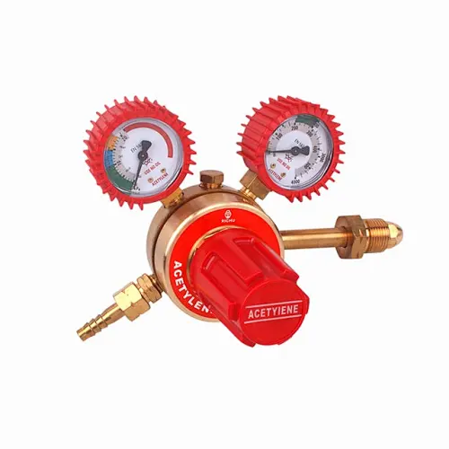 Professional Double Stage Acetylene Regulator With 2 Gauges