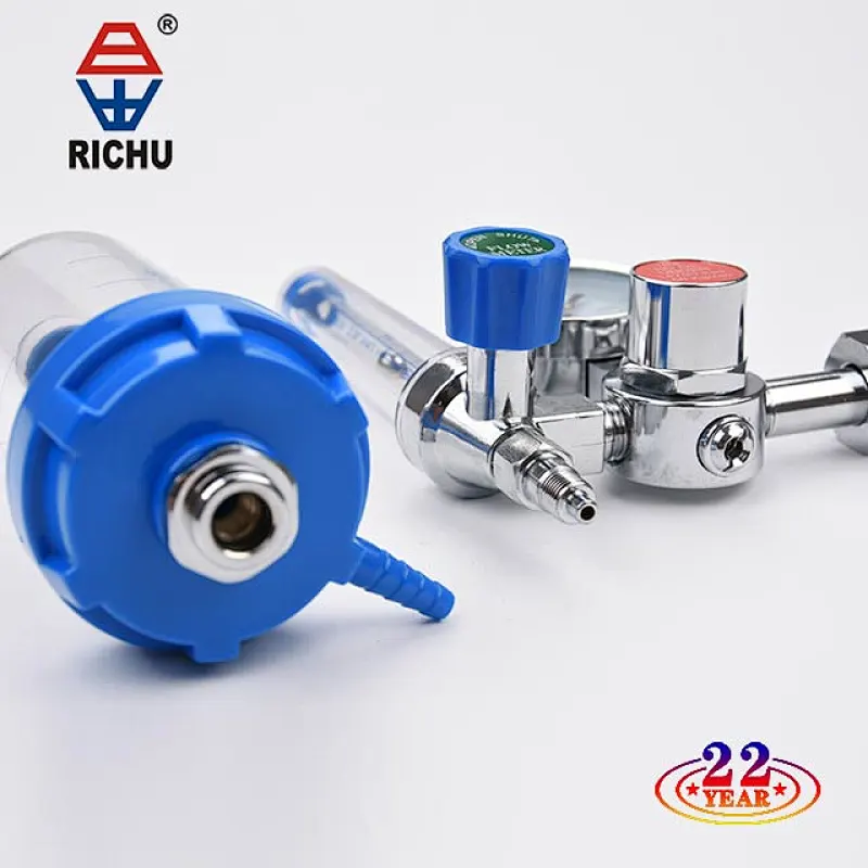 Buoy Type Inhalator Pressure Gauge Pressure Reducing Valve Oxygen Regulator