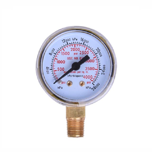 Pressure gauge high clearance pressure