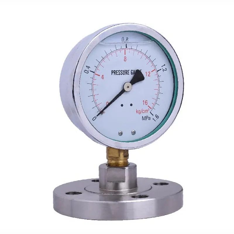 Stainless Steel Clamp Type Diaphragm Pressure Gauge For Sanitary Industry