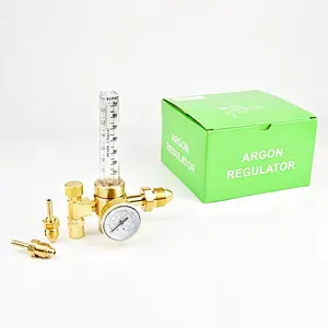 Argon/CO2/Helium Regulator Emitter System w/ 50 PSI Fixed, Max. 4000PSI Inlet Pressure, Precise Brass Regulator for Gas Control in Hydroponic, Grow Tent, House Aquarium