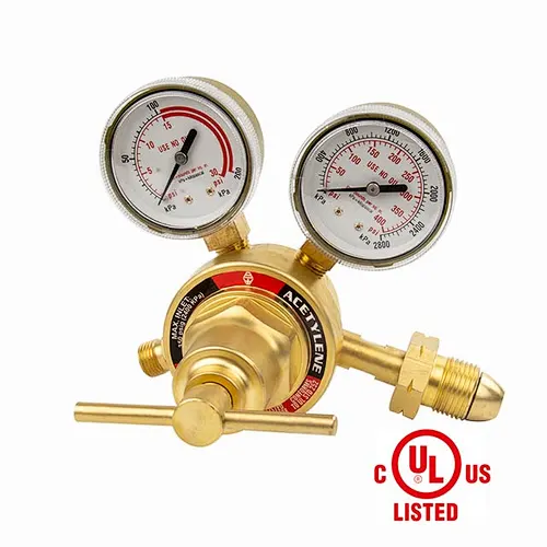 Victor Type SR 350 Series Heavy/Medium Duty Single Stage With 2 Gauges Acetylene Gas Regulator With UL Listed