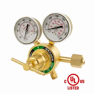 Victor Type SR 350 Series Heavy/Medium Duty Single Stage With 2 Gauges Oxygen Gas Regulator With UL Listed