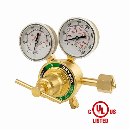 Victor Type SR 350 Series Heavy/Medium Duty Single Stage With 2 Gauges Oxygen Gas Regulator With UL Listed