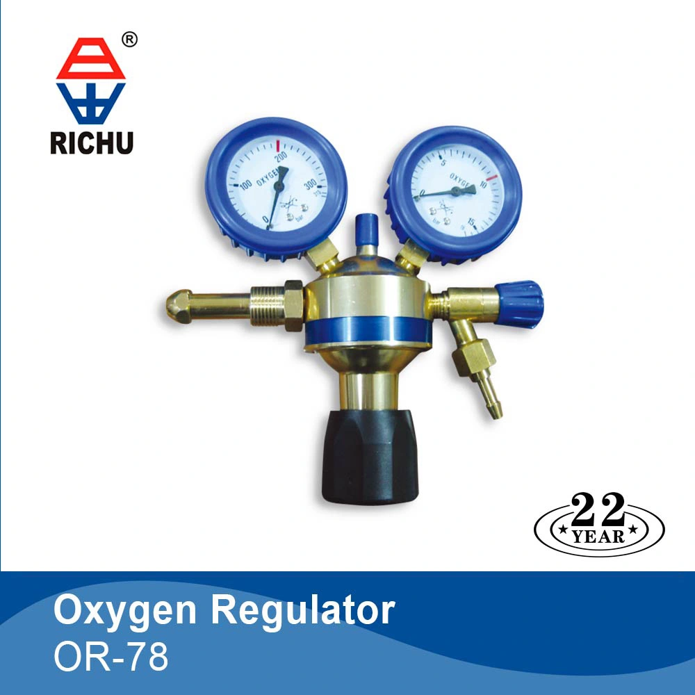 Solid Brass Oxygen Regulator for Gloor type