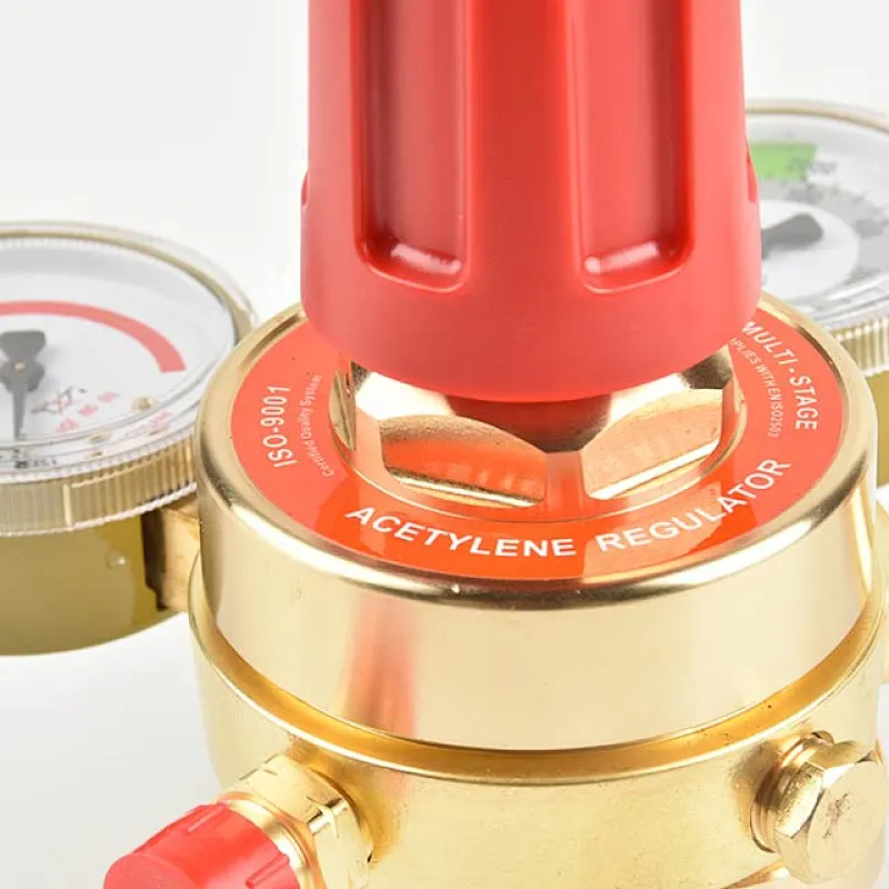 Professional Double Stage Acetylene Regulator With 2 Gauges