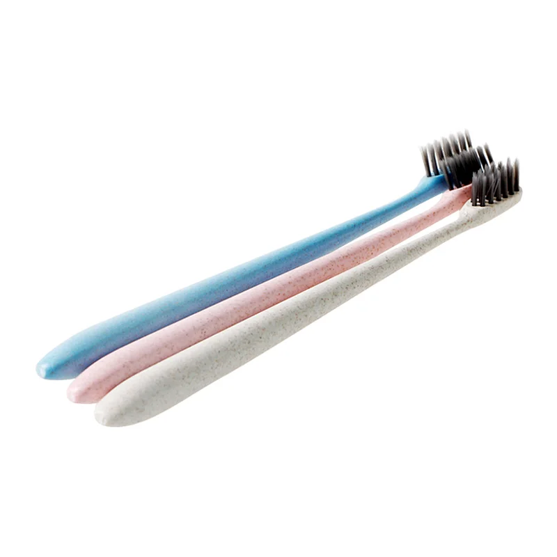 Eco-friendly Biodegradable Natural Soft Bristle Wheat Straw Toothbrush