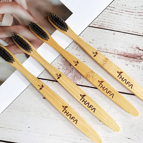 Biodegradable Recyclable Natural Organic Bamboo Soft Toothbrush