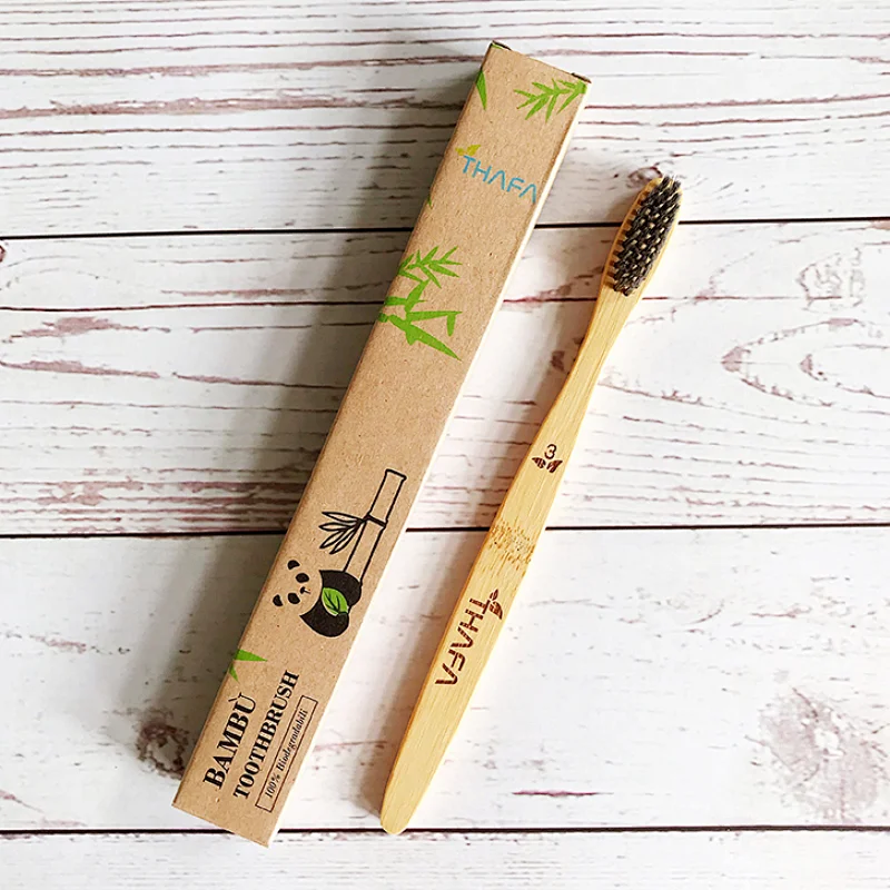 Biodegradable Recyclable Natural Organic Bamboo Soft Toothbrush