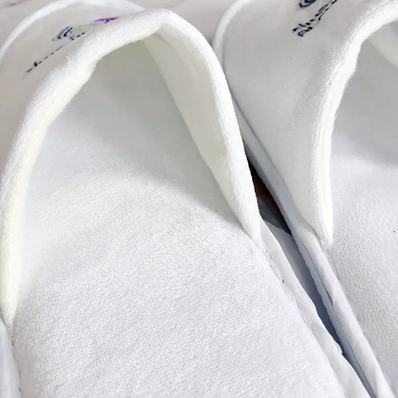 Hotel Disposable Slippers Home Guest Room Spa Velour Soft Slippers