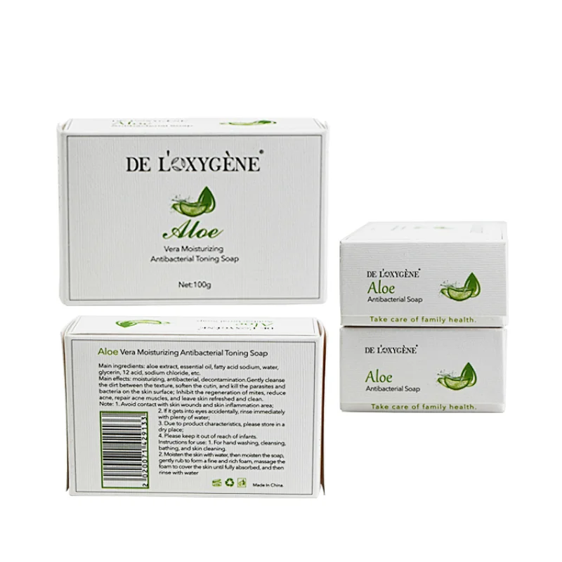 100g Aloe Moisturizing Sterilizing Body Hand Bath Soap Beauty Bar Soap White Toilet Soap