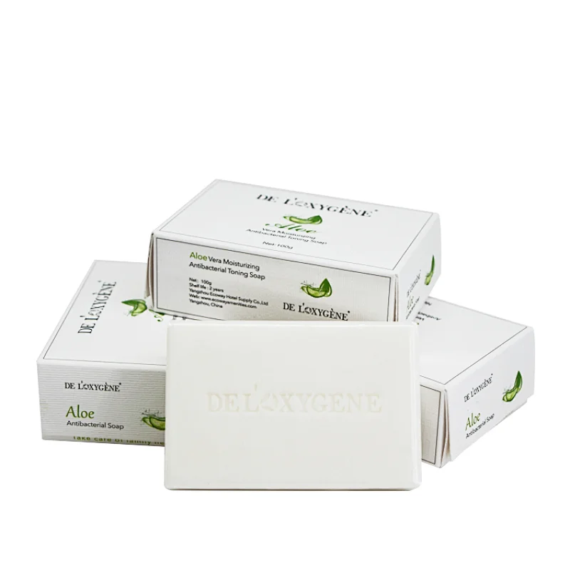 100g Aloe Moisturizing Sterilizing Body Hand Bath Soap Beauty Bar Soap White Toilet Soap
