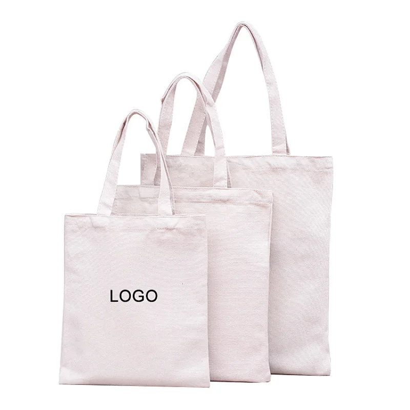Reusable Canvas Tote Shopping Bags for DIY Promotion Gift Giveaway
