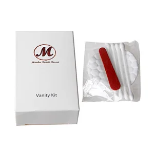 Hotel Amenities Necessities Vanity Kit Include Cotton Pads Cotton Swabs Nail File