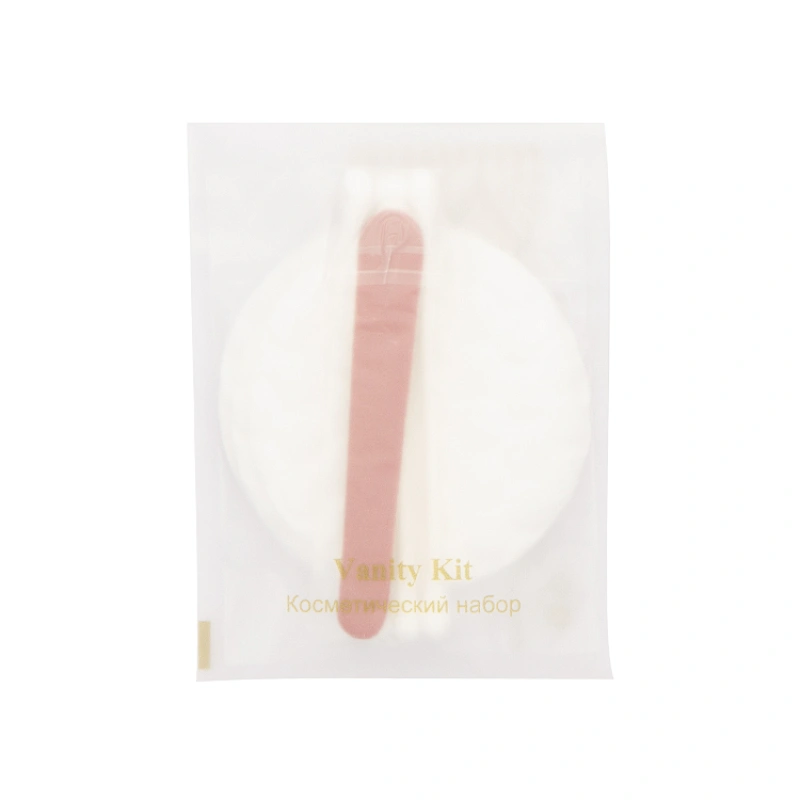 Cheap Hotel Guest Room Amenities Kits with Soft Plastic Pouch Package