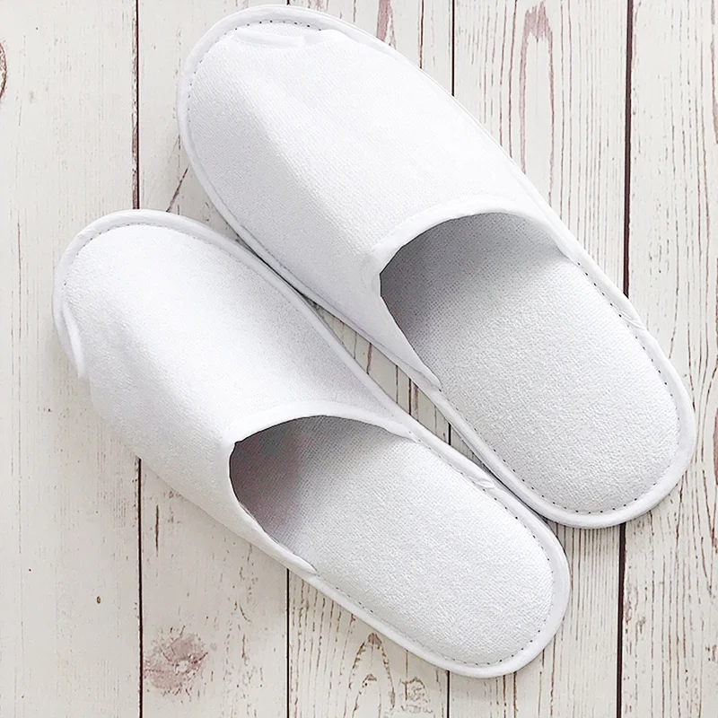 Hotel Home Spa Guest Use Disposable Terry Towel Slippers