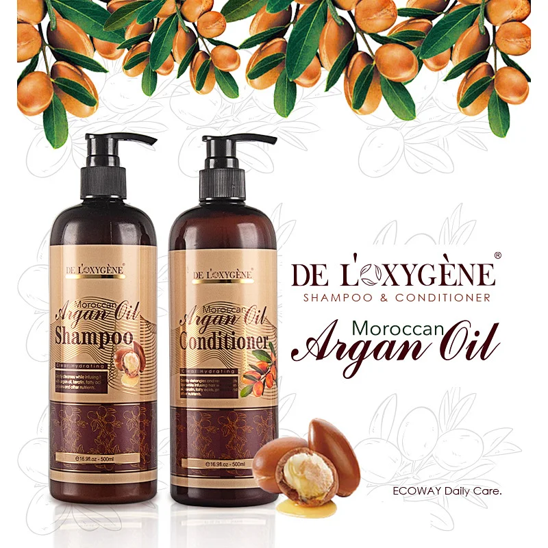 500ml Argan Oil Nourishing Hair Shampoo and Conditioner Set