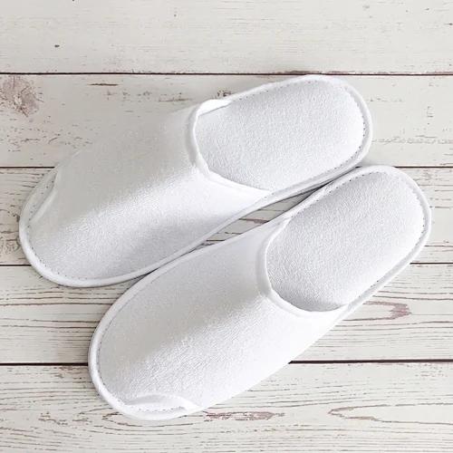 Hotel Home Spa Guest Use Disposable Terry Towel Slippers