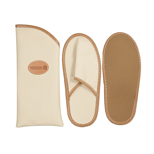 Portable Waterproof Luxury Hotel Airline Travel PU Slippers