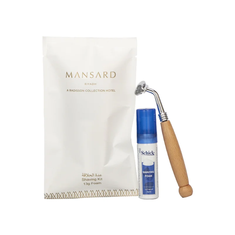Eco-friendly Stone Paper Pouch Package Luxury Guest Room Hotel Toiletries Amenities Kits