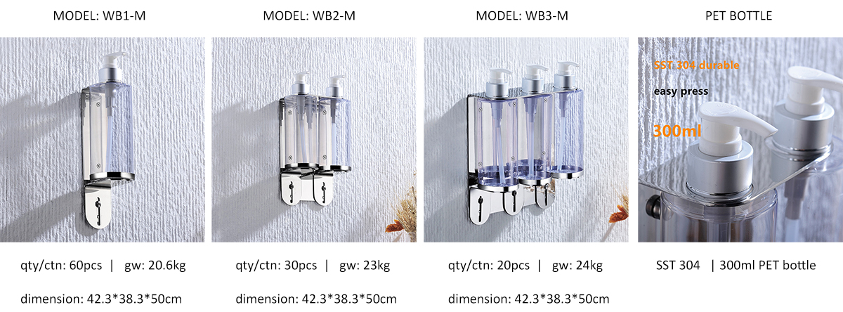 Hotel Bathroom Wall Mounted Double Head Stainless Steel Dispenser Bracket  from China Manufacturer - Yangzhou Ecoway Hotel Supply Co., Ltd.