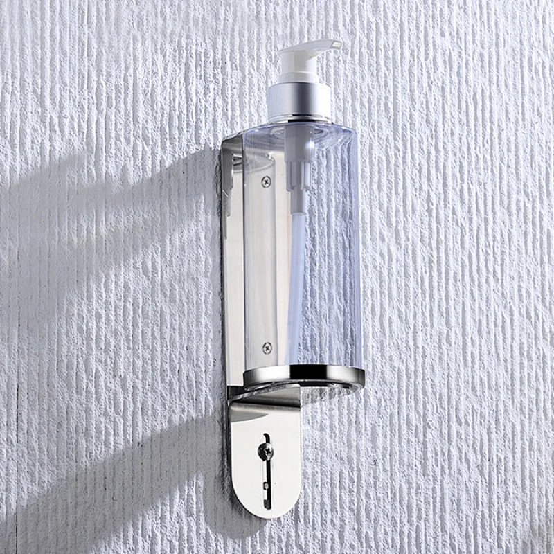 Shampoo Conditioner Bath Gel Body Lotion Pump Bottles Stainless Steel Dispenser Bracket