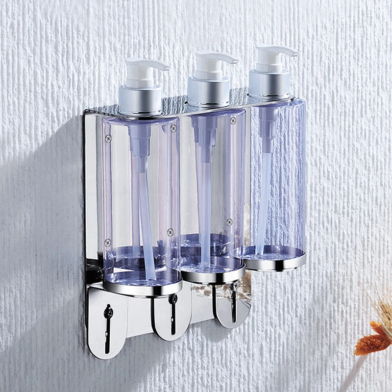 Liquid Soap Dispenser Shower Gel Shampoo Bottles Wall Mounted Bathroom  300ML 