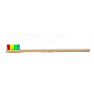 Ecological Compostable Rainbow Bamboo Toothbrush Soft Bristle