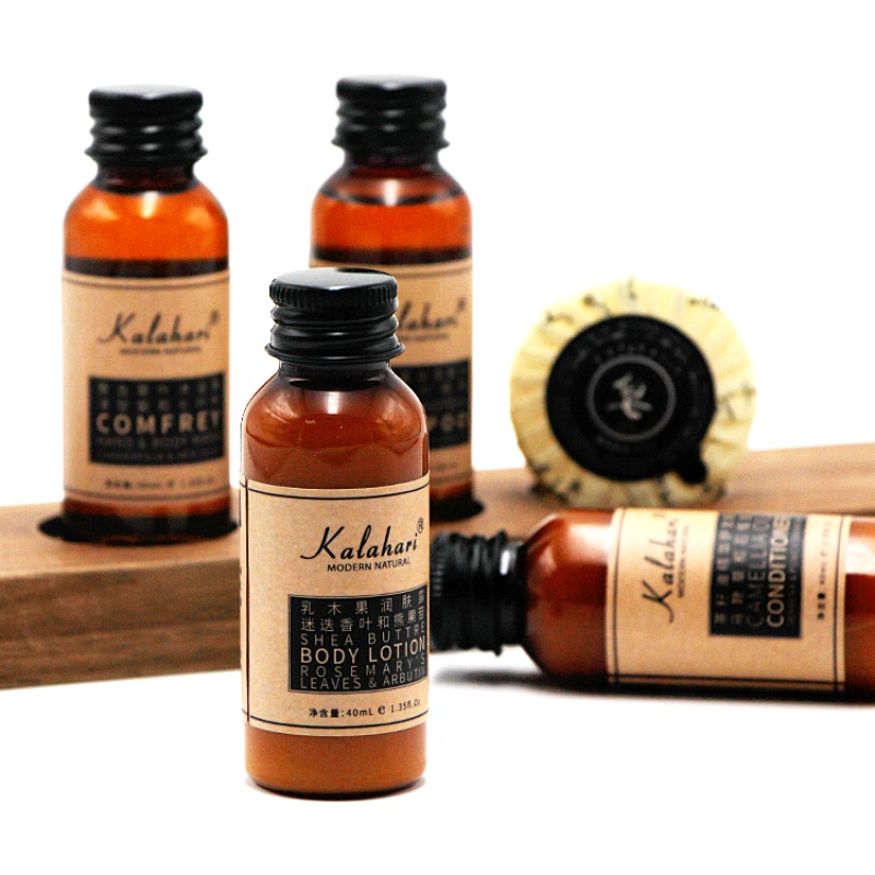 Luxury Hotel Soaps and Shampoos Bottles