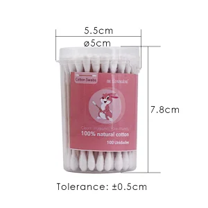 Small Canned Cotton Swabs Eco-friendly White Cotton Buds