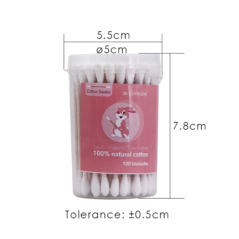 Small Canned Cotton Swabs Eco-friendly White Cotton Buds