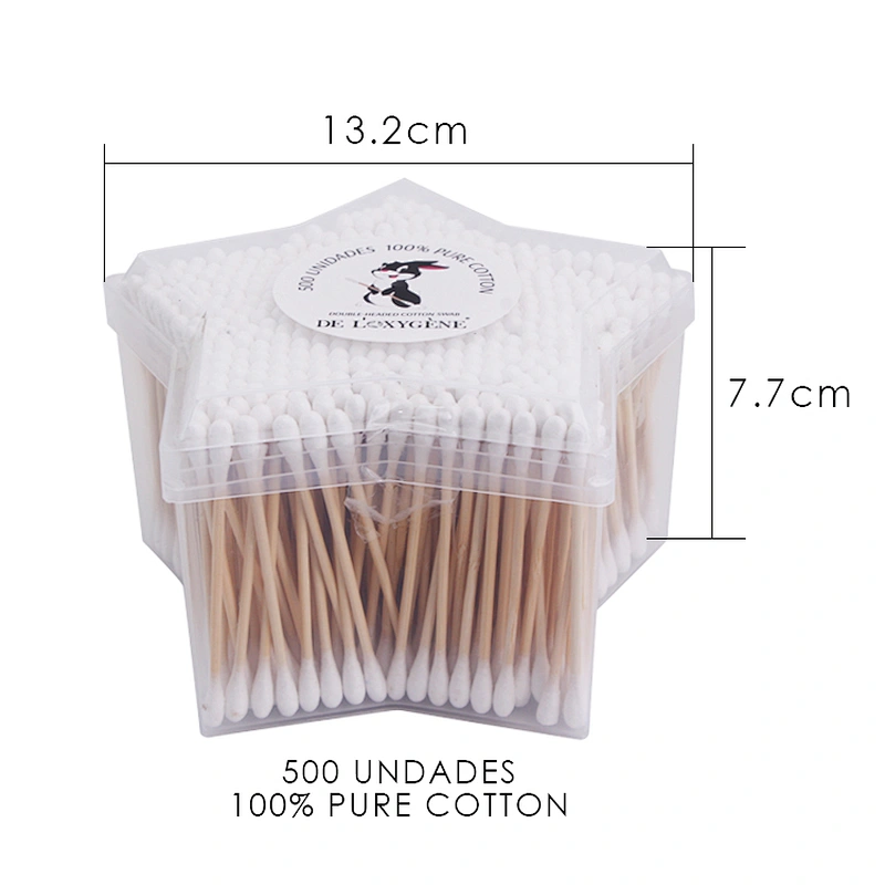 Environmentally Friendly Cotton Buds Cotton Tips with Wooden Sticks
