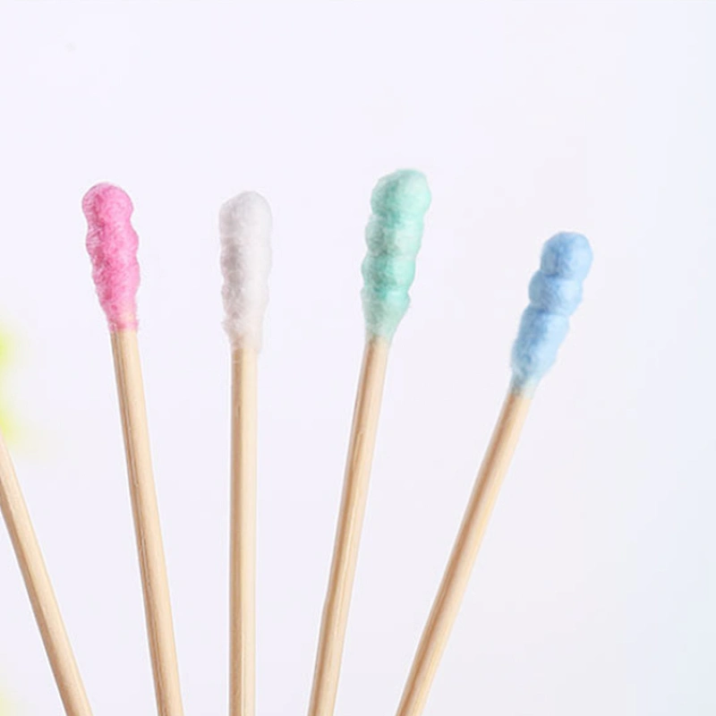Spiral Double-ended Cotton Swab Cotton Buds in Paper Can