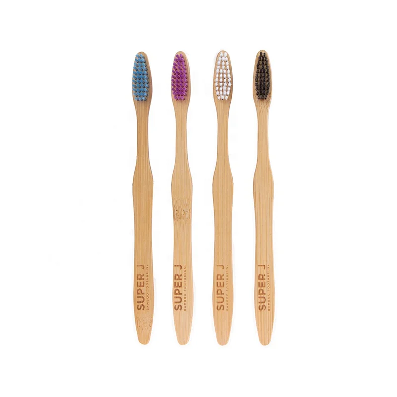 Organic Soft Bristle Wooden Bamboo Toothbrush Set