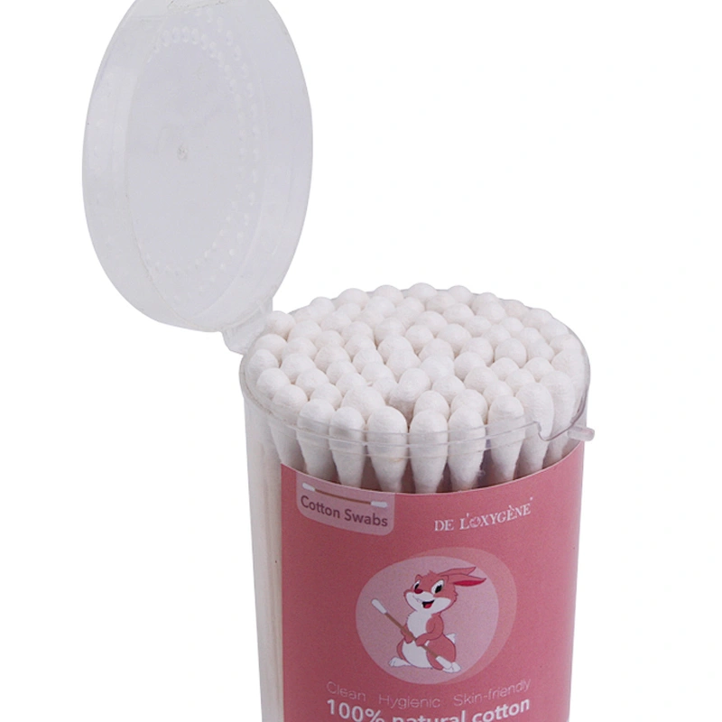 Small Canned Cotton Swabs Eco-friendly White Cotton Buds