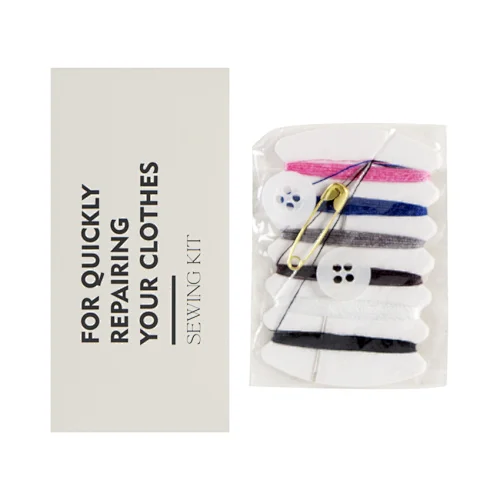 White Box Packaging Mini Travel Hotel Sewing Kit