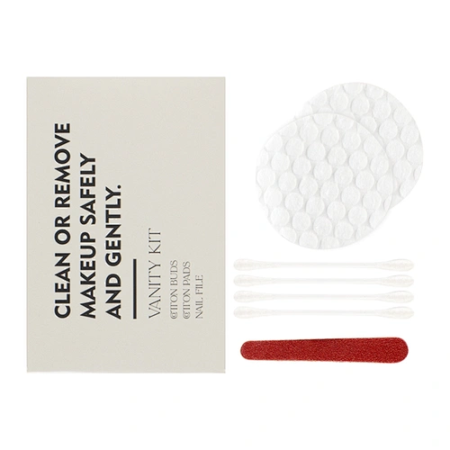 Buy ECO Amenities Hotel Vanity Set, Travel Cotton Pads, Cotton Swabs, and  Nail File Packed in Individually Wrapped Paper Box, 100 Sets per Case  Online at Lowest Price Ever in India