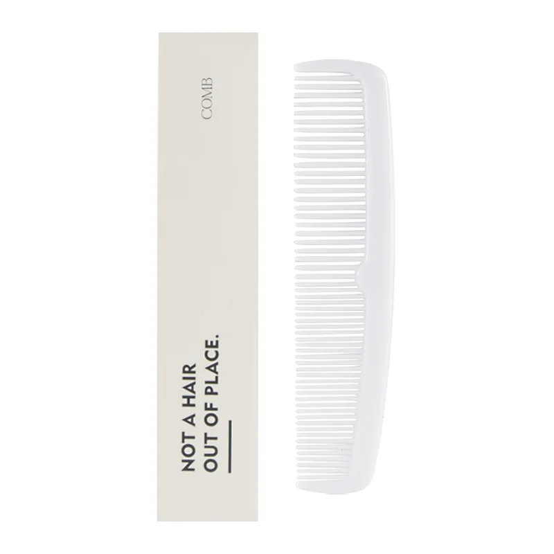 White Box Packaging Plastic Comb Hotel Travel Airline Portable Hair Combs