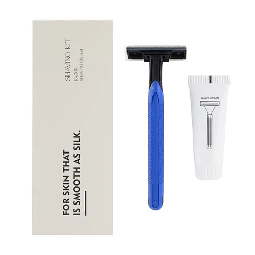 White Box Packaging Disposable Shaving Kit Hotel Travel Airline Shaving Razor