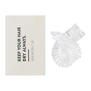 White Box Packaging Waterproof Disposable Shower Cap Hair Dye Cap