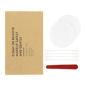 Kraft Paper Pouch Packaging Hotel Make Up Vanity Kit