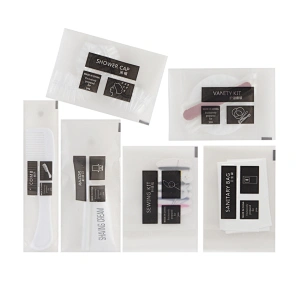 Hotel Amenities Disposable Amenity Kit in CPE Soft Plastic Bag