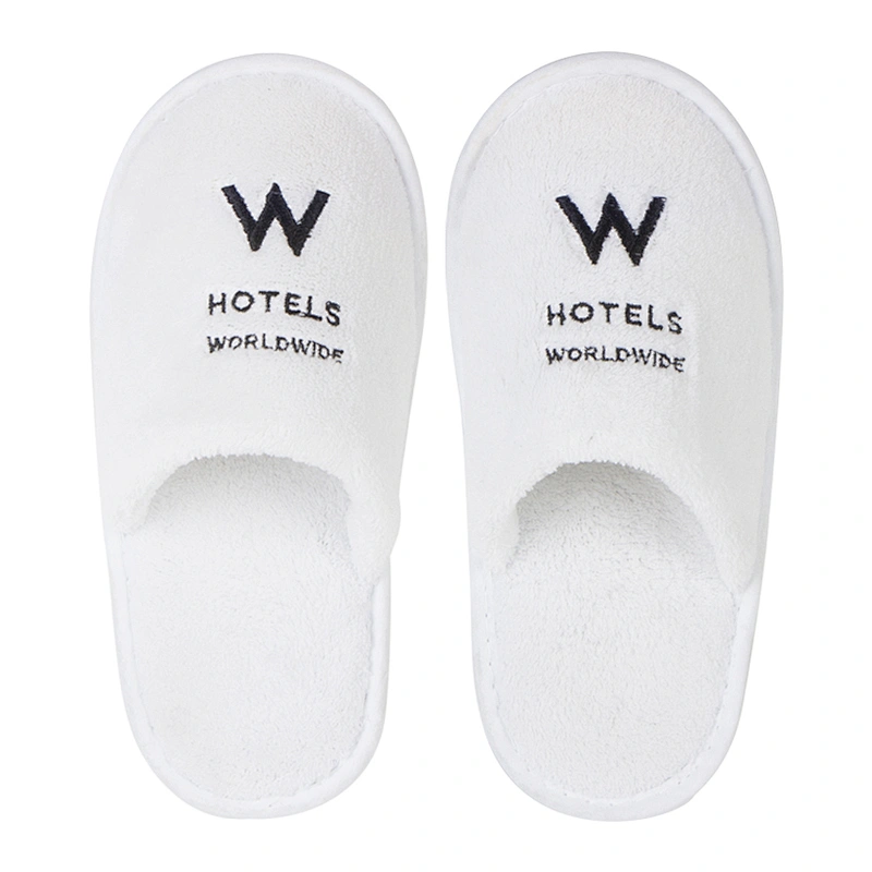 Custom Logo White Coral Fleece Slippers for Adult Children