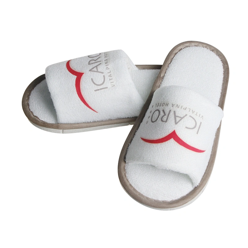 Open Toe Disposable White Hotel Slipper