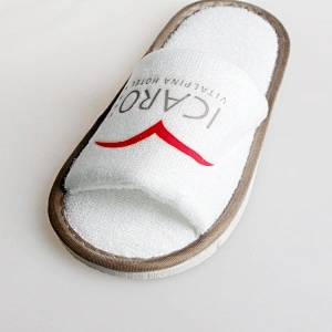Open Toe Disposable White Hotel Slipper