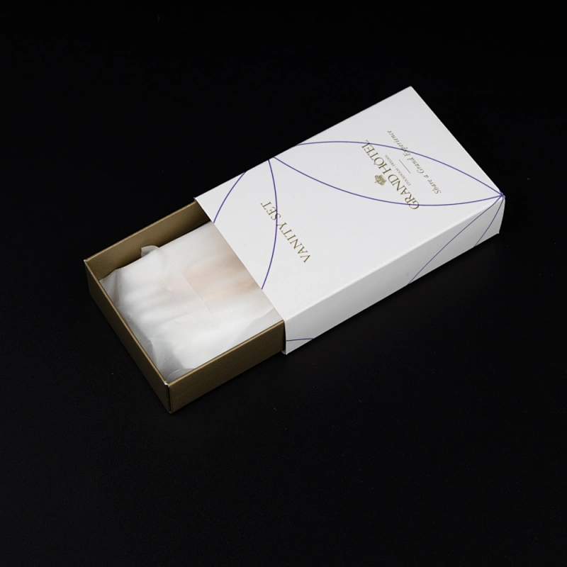 Drawer Paper Box Package Luxury Hotel Guest Room Amenities Kit