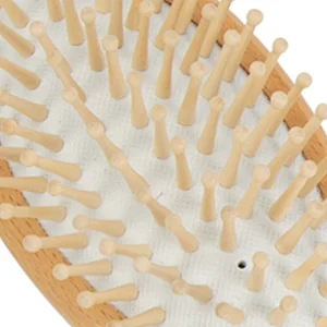 Custom Logo Anti-static Wooden Comb Hair Brush