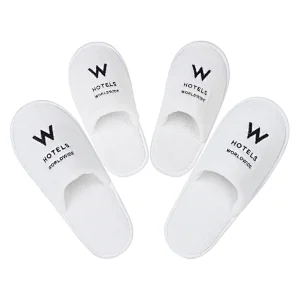 Custom Logo White Coral Fleece Slippers for Adult Children
