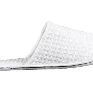 White Indoor Hotel Waffle Slipper